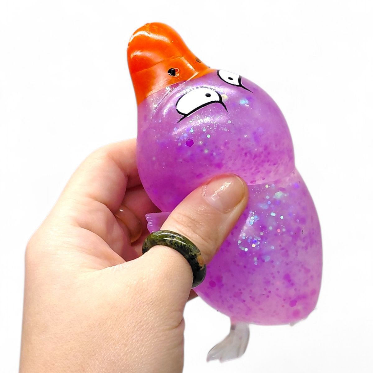 АНТИСТРЕС ЖУЙКА-ТЯГУЧКА КАЧЕНЯ 13 СМ (ЖОВТЕ)  фото 2