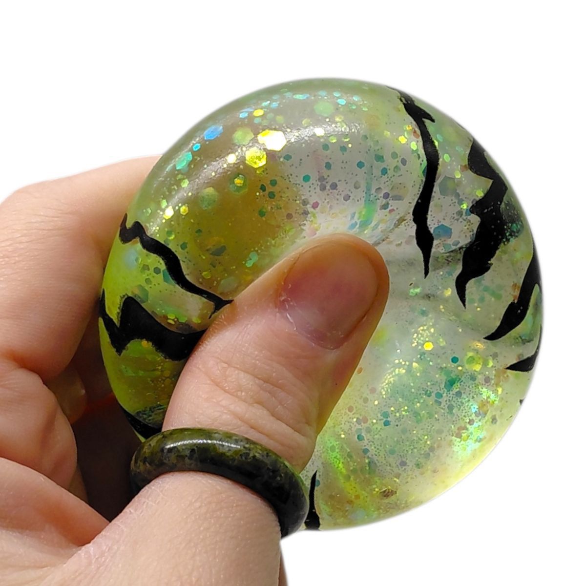 АНТИСТРЕС ЖУЙКА-ТЯГУЧКА КАВУН 5 СМ.  (БЛАКИТНИЙ)  фото 2