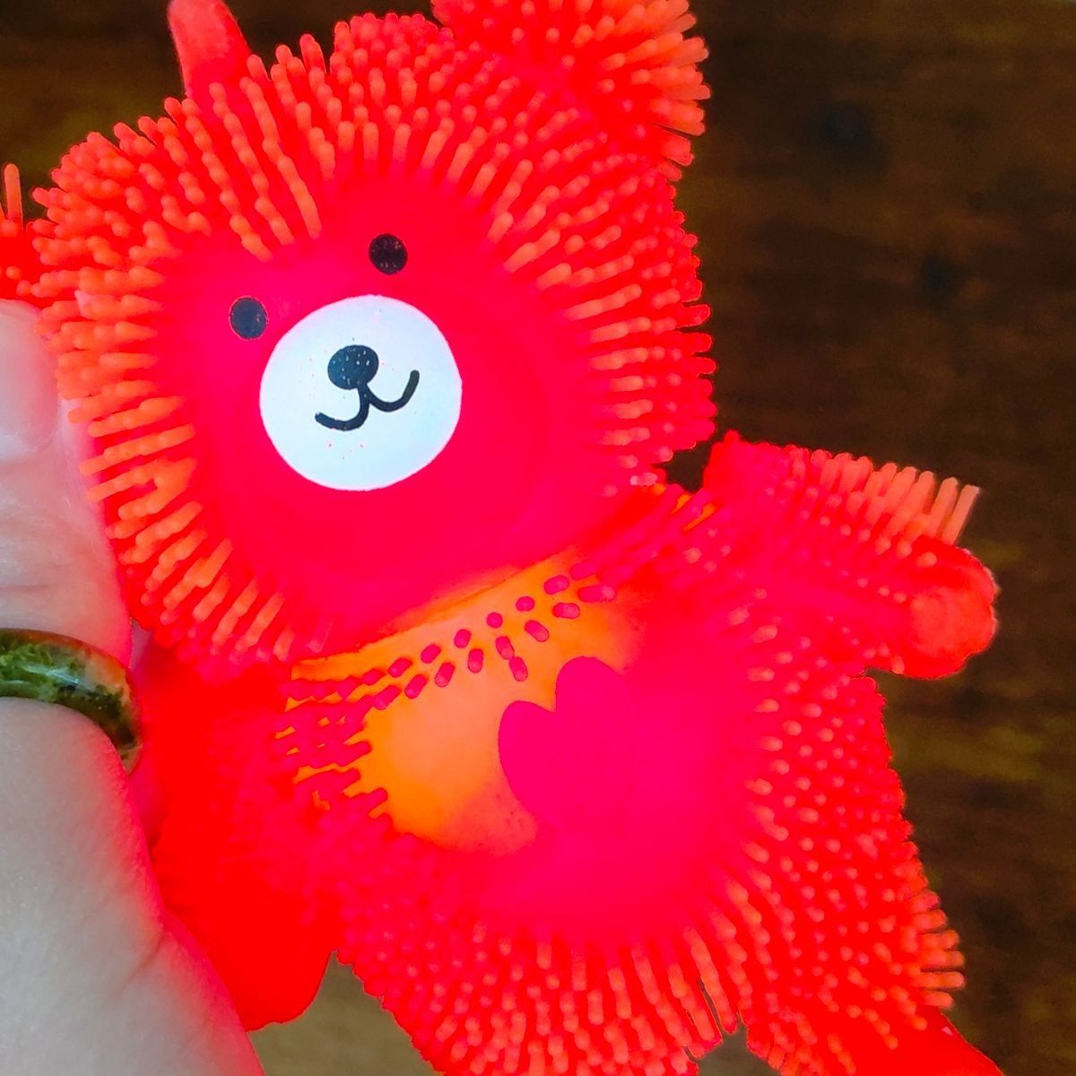 СИЛІКОНОВА СВІТЯШКА ВЕДМЕДИК 12 СМ.  (ЖОВТИЙ)  фото 2