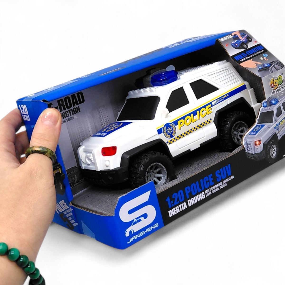 Машина инерционная "Полиция" озвучена, со светом (в коробке 22,3x12x12 см)  фото 2