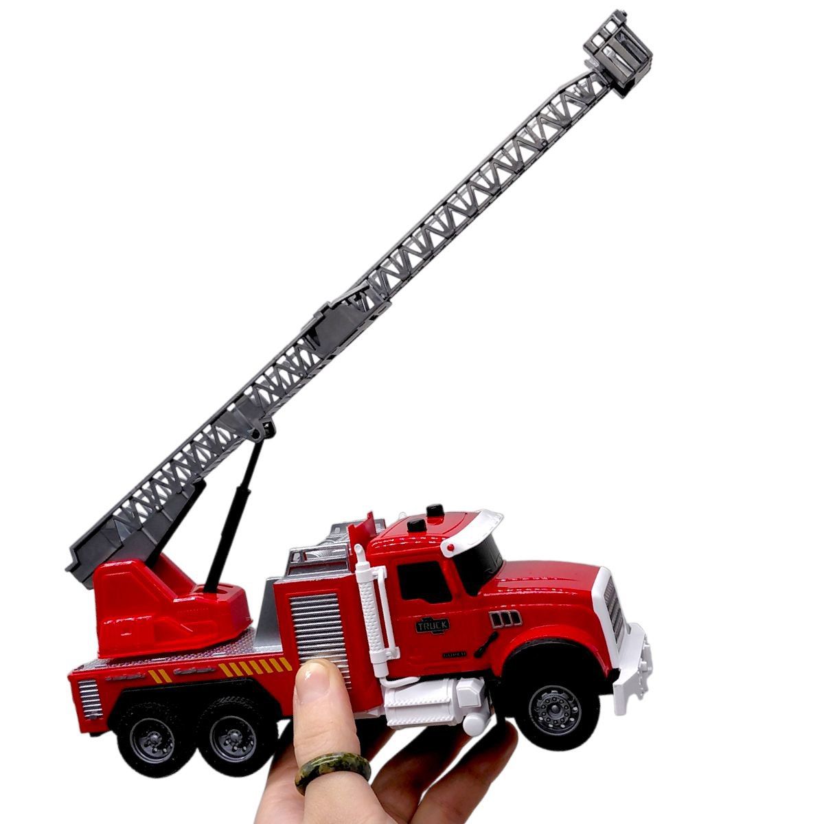 Машина инерционная "Пожарная" озвучена, со светом, с паром (в коробке 24x9,5x13 см)  фото 2