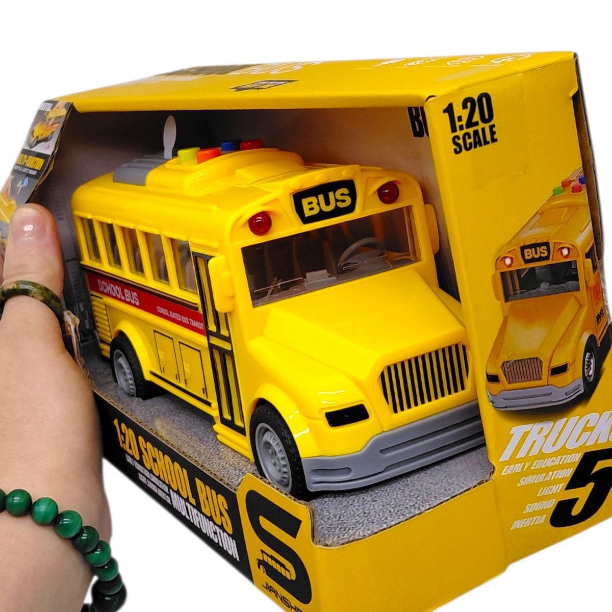 Автобус (инерционный озвученный) со светом, в коробке 24,5x13x10,5 см)  фото 2