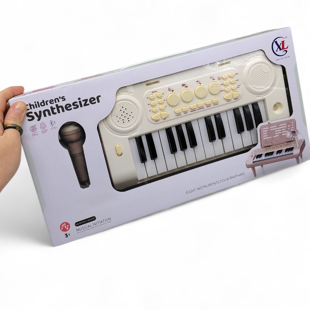 Піаніно на батарейках, з мікрофоном, (в коробці р. 40,7x20,5x5 см)  фото 2