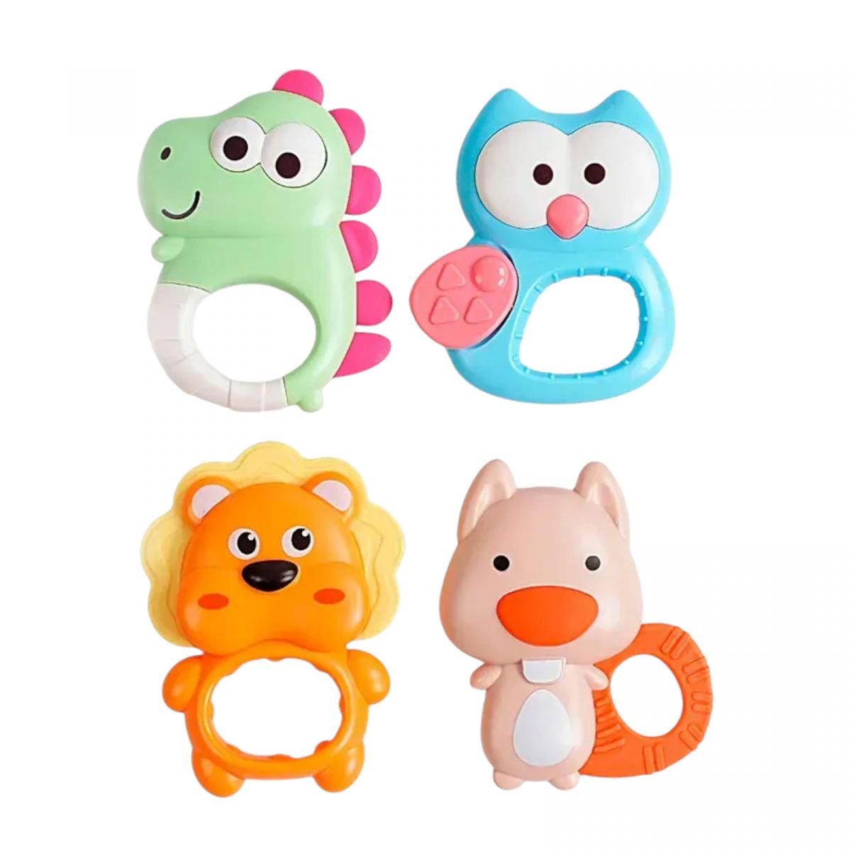 Набір брязкалець 4 штуки, прорізувачі, в коробці  фото 2