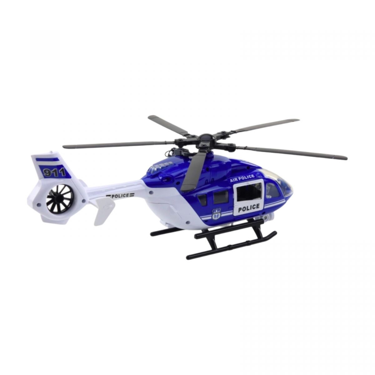 Гвинтокрил "Поліція", підсвічування, звук, заводні лопасті, механічний підіймач, відчиняються двері, вантаж, в коробці  фото 2
