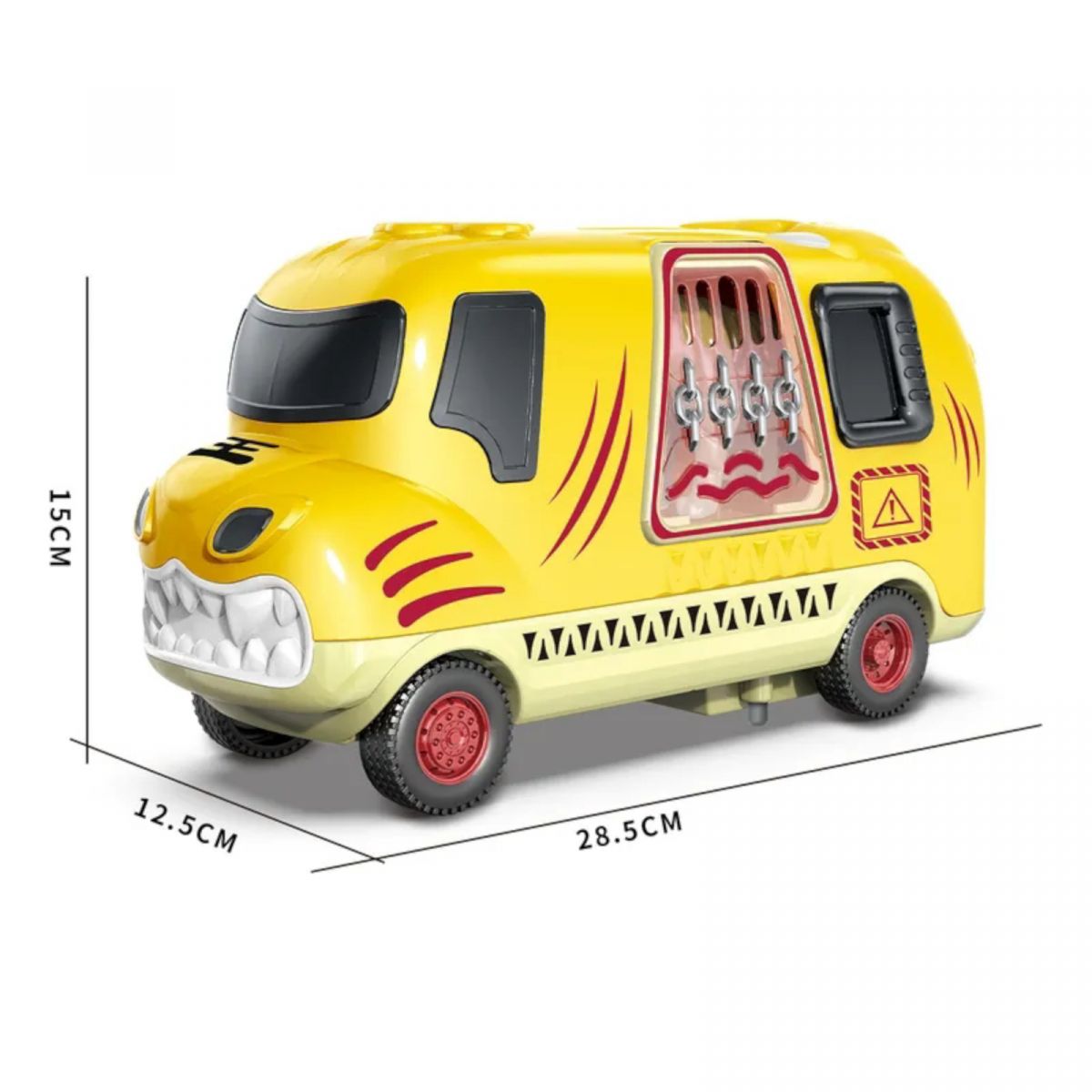 Машина музична з тигром, світло, звуки, їде вперед, фігурка тигра рухається, в коробці  фото 2
