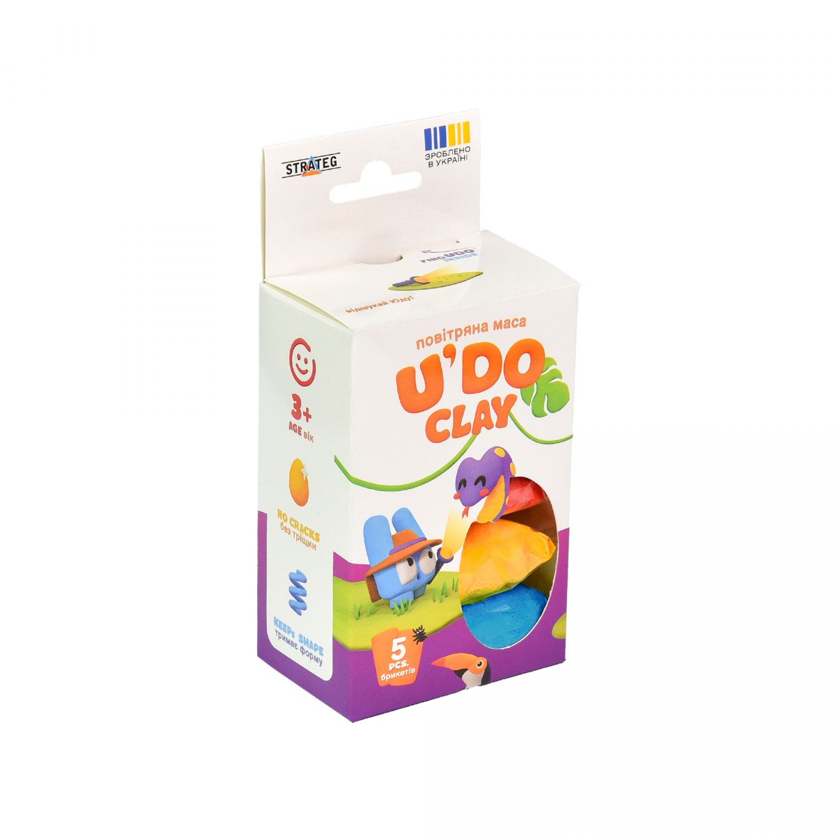 Набір для творчості UʼDO Clay 5 шт, брикет 10 г (ДОСЛІДНИК)  фото 2