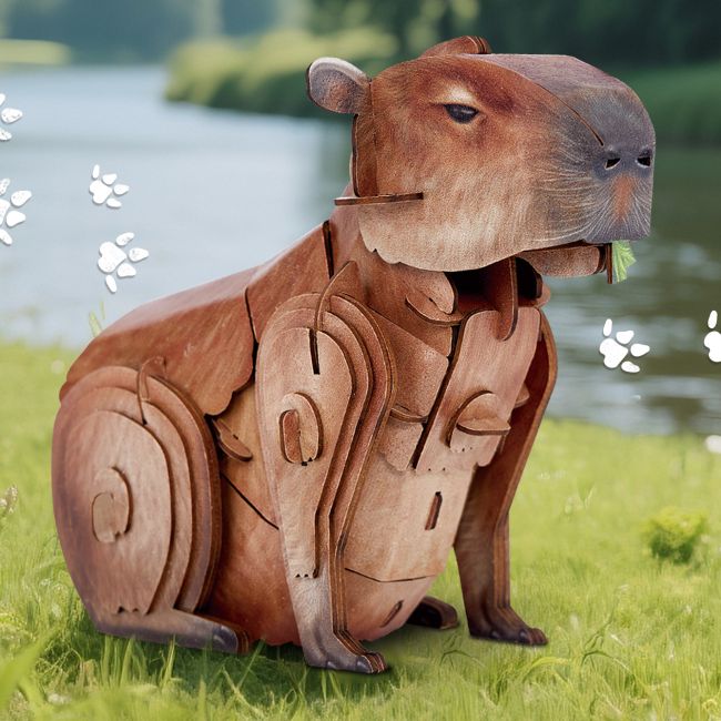 Тривимірна головоломка-конструктор із серії Дикі тварини "Капібара"  фото 2