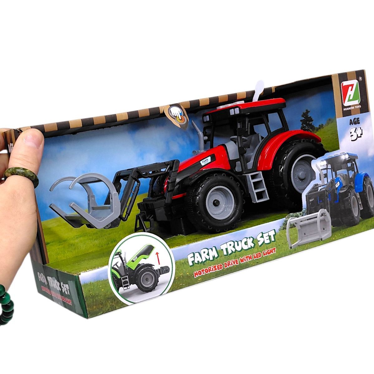 Машинка пластикова "Трактор" ЧЕРВОНИЙ  фото 2