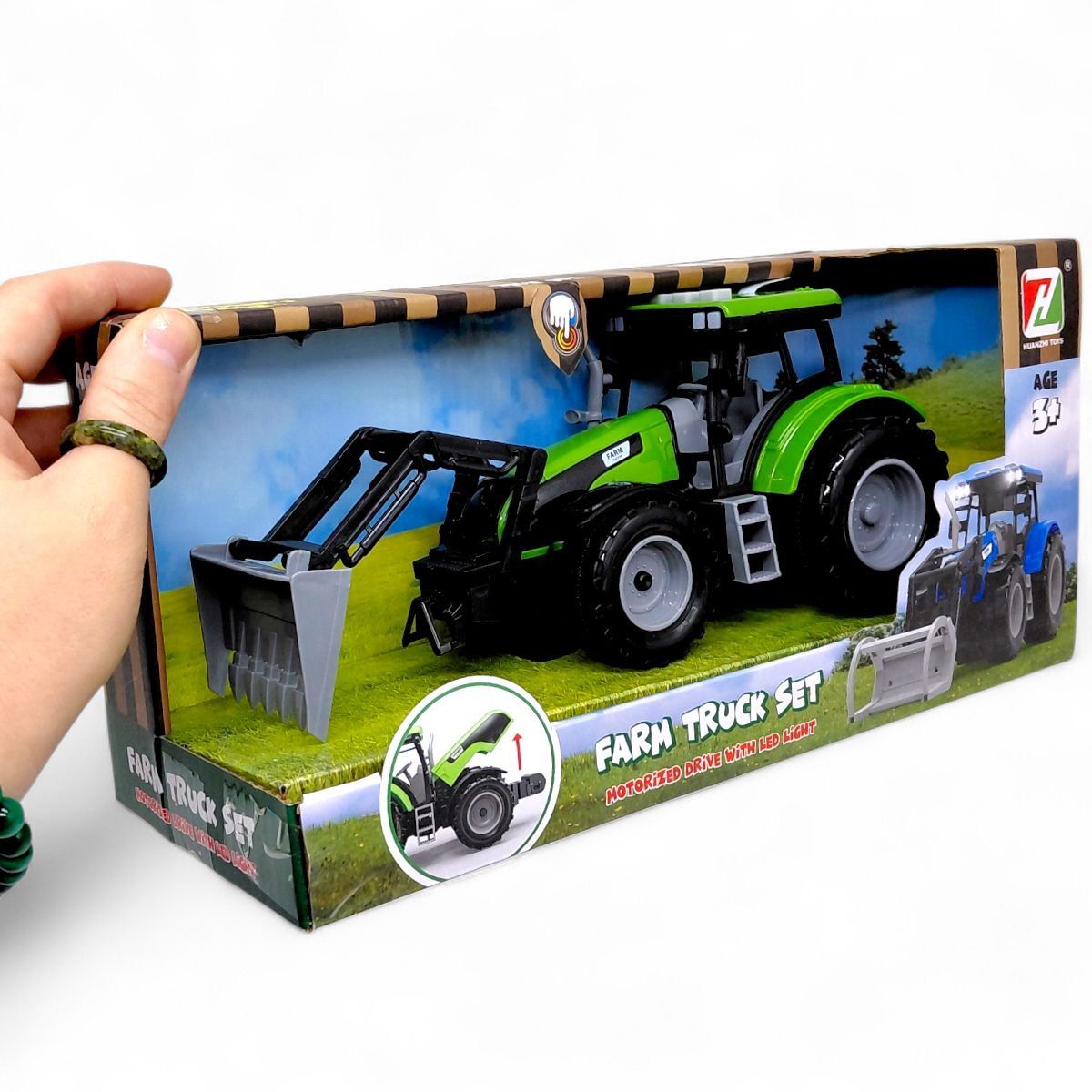 Машинка пластикова "Трактор" ЗЕЛЕНИЙ  фото 2