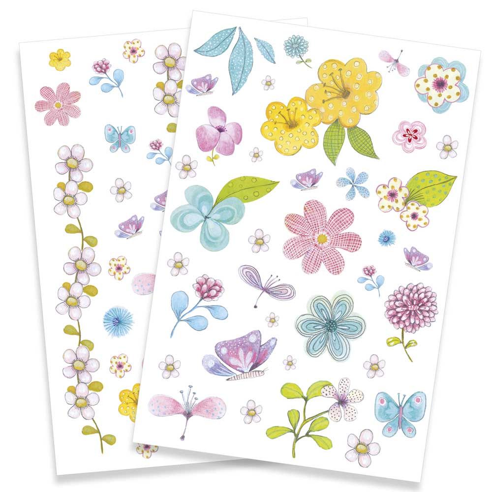 Набір наклейок на тіло "DJECO.  Польові квіти"  фото 2