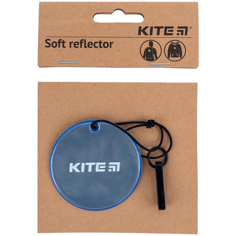 Підвіска м'яка світловідбиваюча, кругла, синій індіго  фото 2