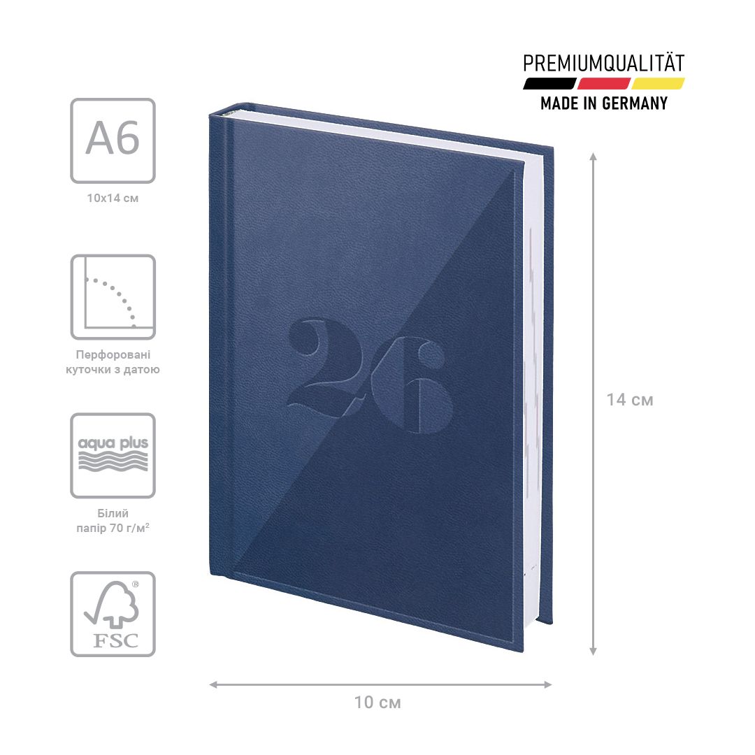 Щоденник 2026 кишеньковий Torino Trend синій  фото 2