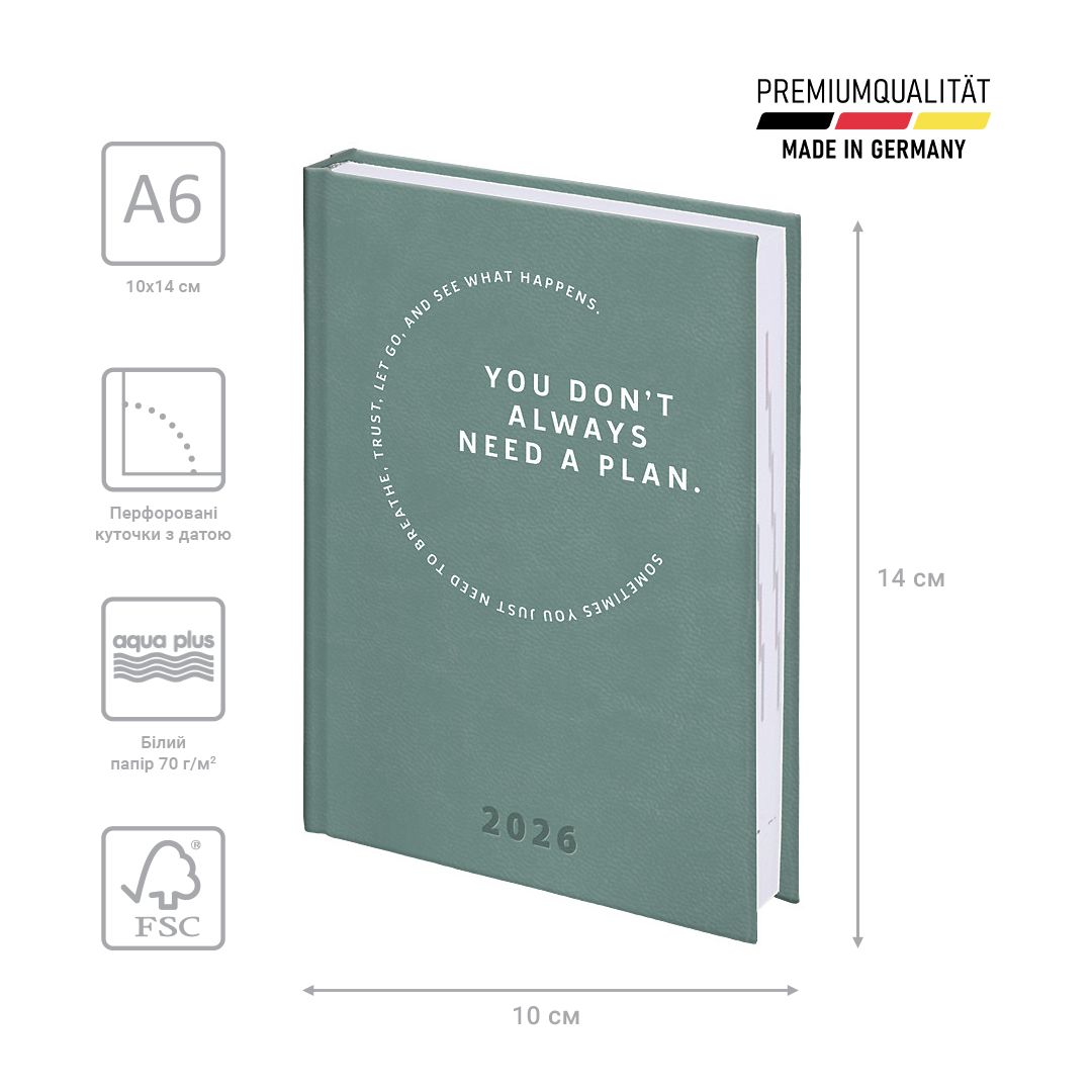 Щоденник 2026 кишеньковий Torino Trend бірюз.  холодний  фото 2