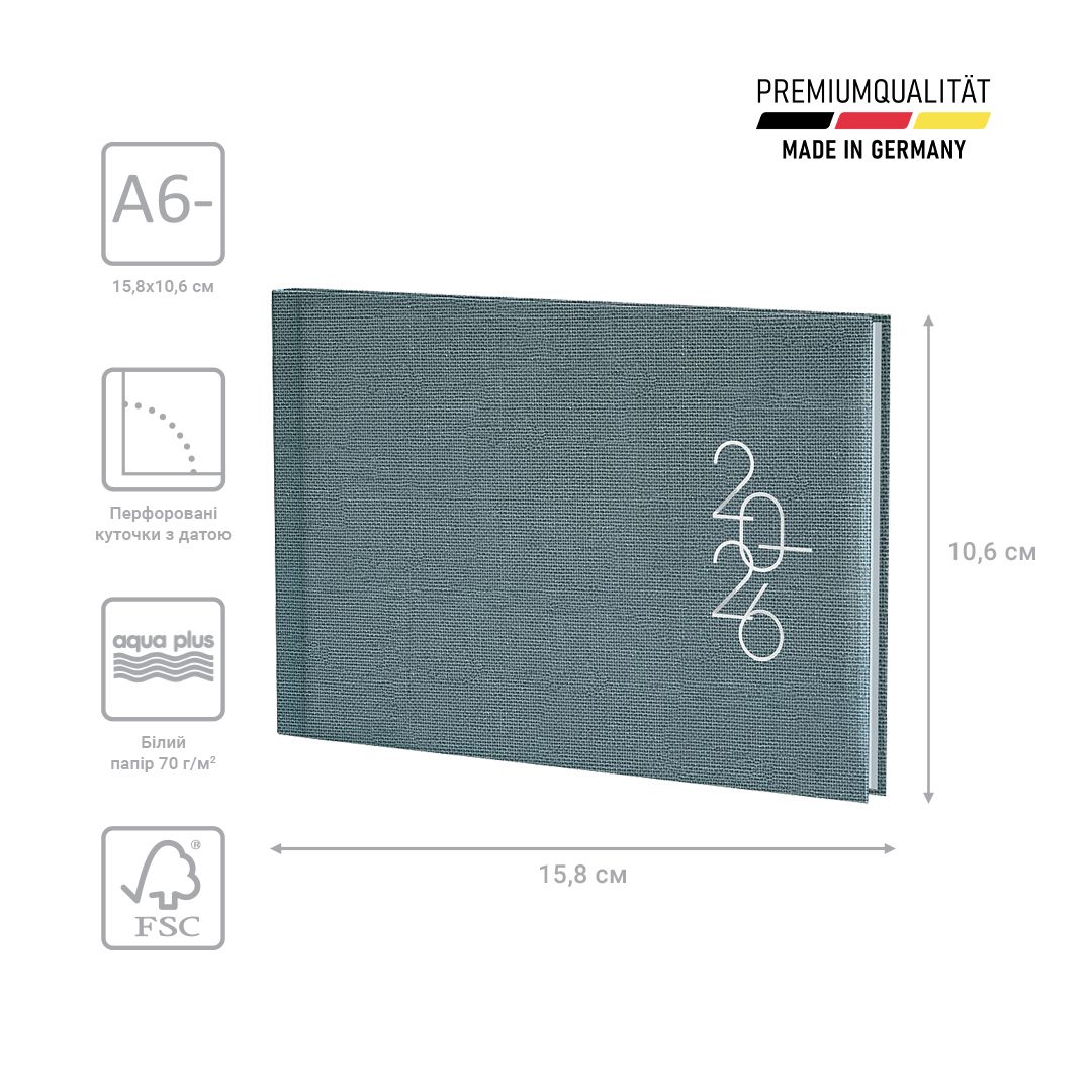 Щотижневик 2026 кишеньк Linesse нічний синій  фото 2