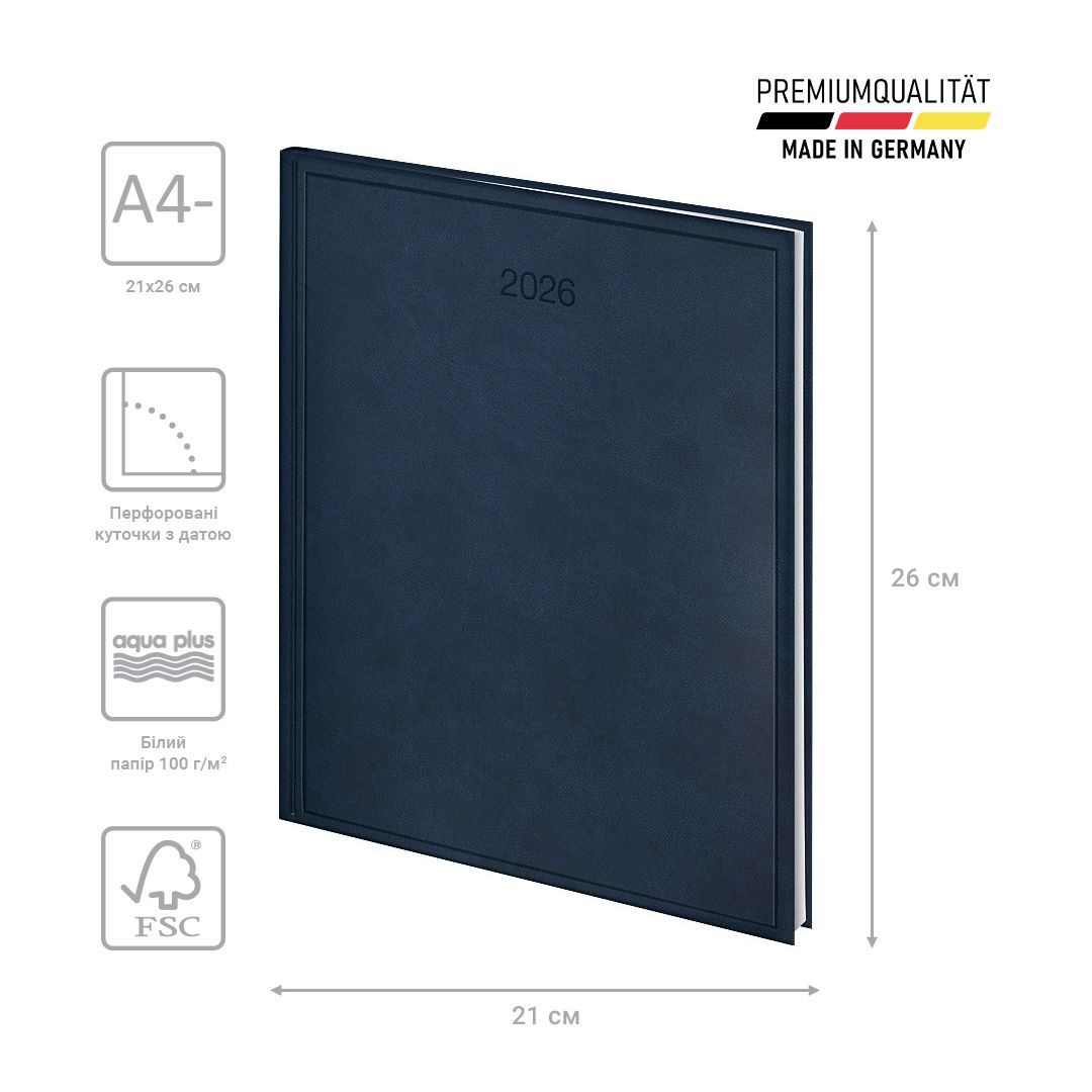 Щотижневик 2026 Бюро Torino слп/т синій  фото 2