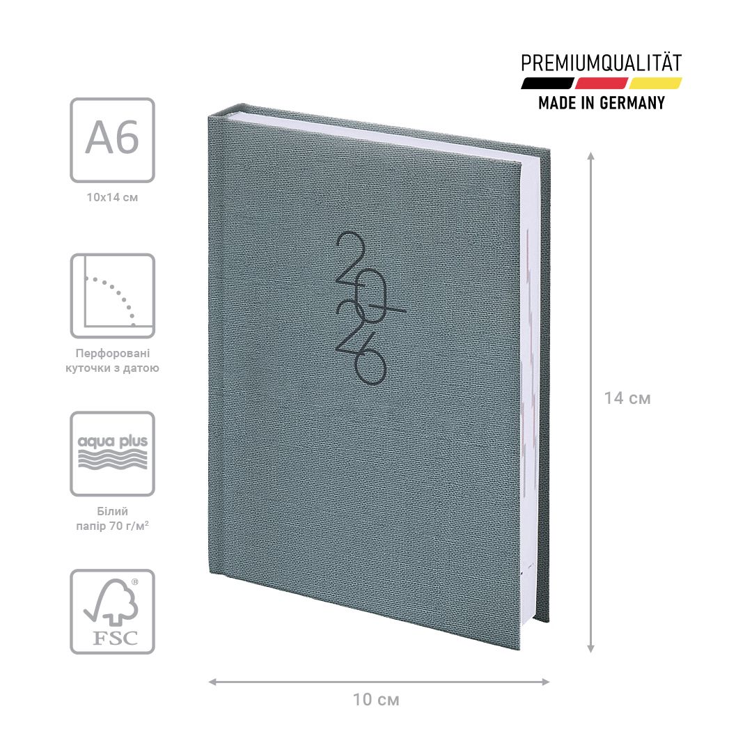 Щоденник 2026 кишеньковий Linesse нічний синій  фото 2