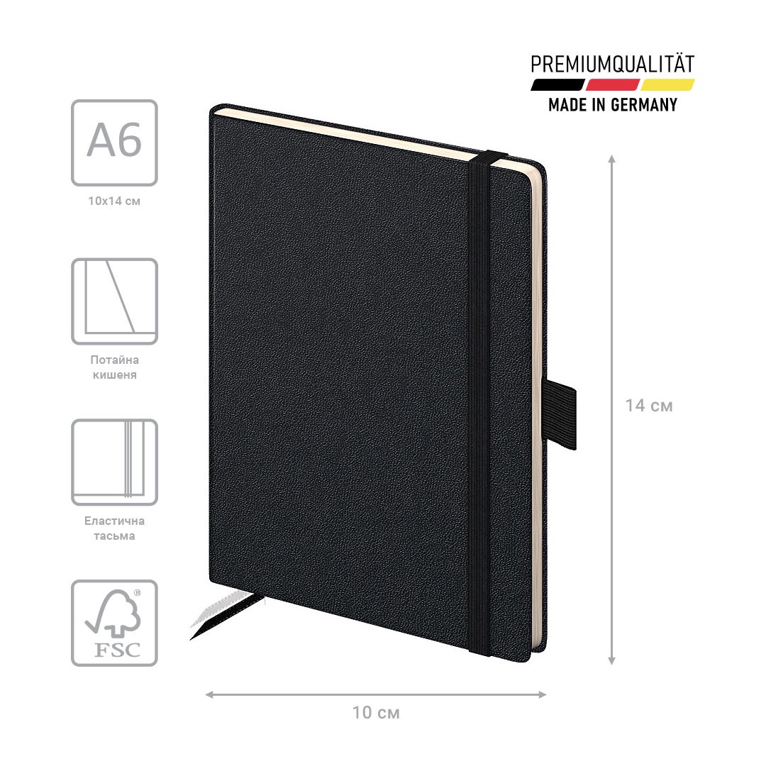 Щоденник Euro Компаньйон 10*14 Strong чорний  фото 2