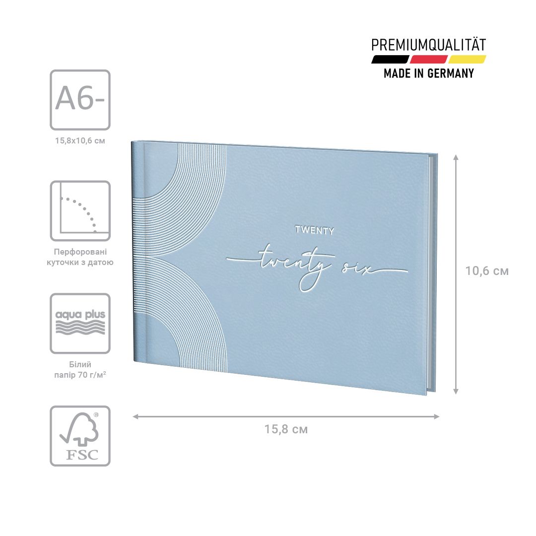 Щотижневик 2026 кишеньк Torino Trend блакитний  фото 2