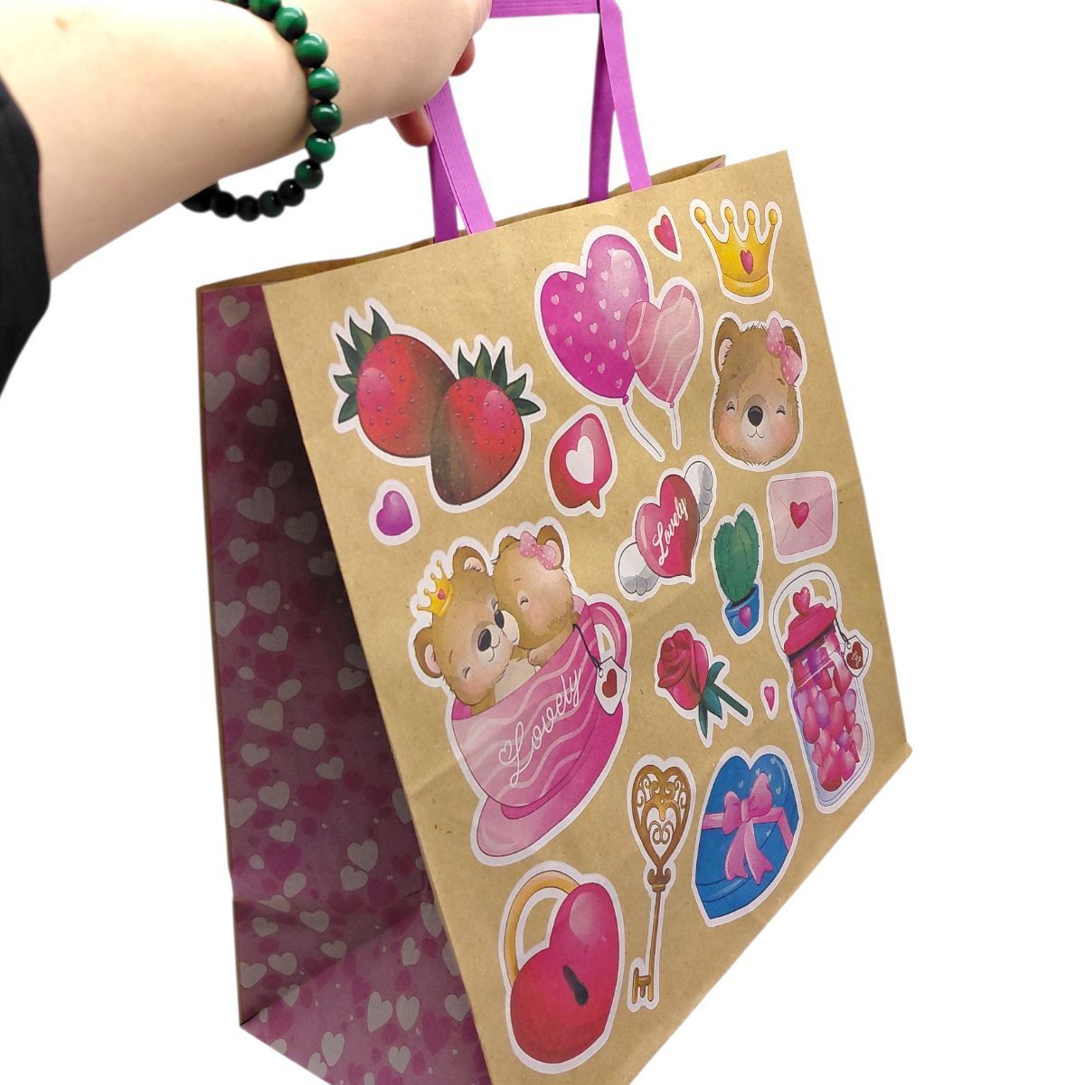 Пакет паперовий КРАФТ 32х15х30 см  фото 2