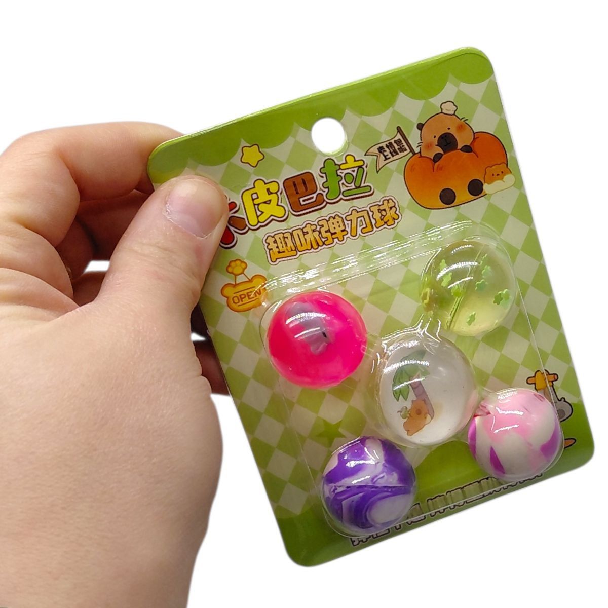 Мʼяч-стрибун 5штук на планшеті (мікс видів)  фото 2