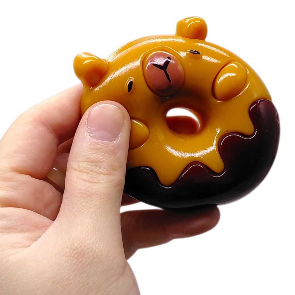 Игрушка антистресс (таба) "Капибара пончик" 7 см  фото 2