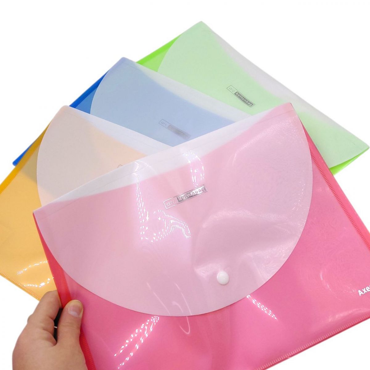 Папка пластикова на кнопці А4 (ЗЕЛЕНА)  фото 2