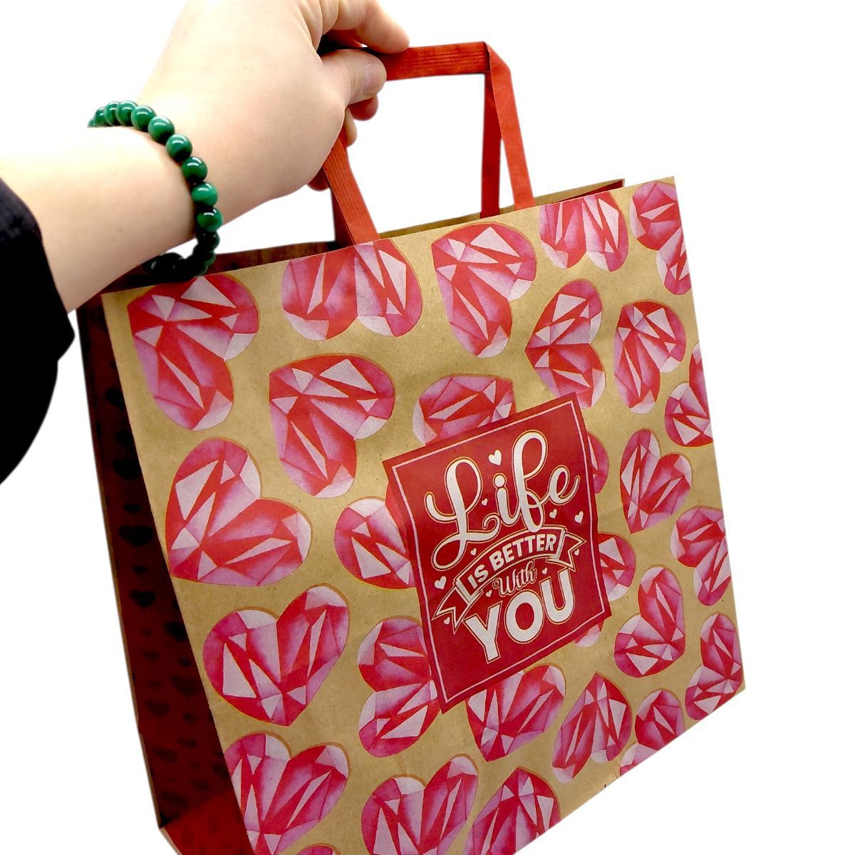 Пакет паперовий КРАФТ 32х15х30 см  фото 2