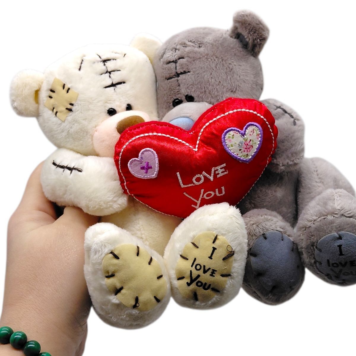 М'які іграшки "Пара Ведмедиків" 16 см (СІРИЙ+БІЛИЙ)  фото 2