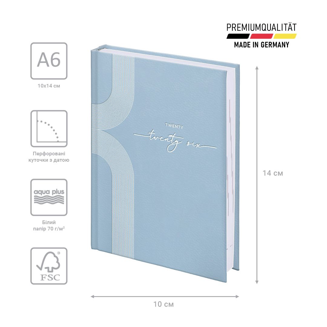 Щоденник 2026 кишеньковий Torino Trend блакитний  фото 2