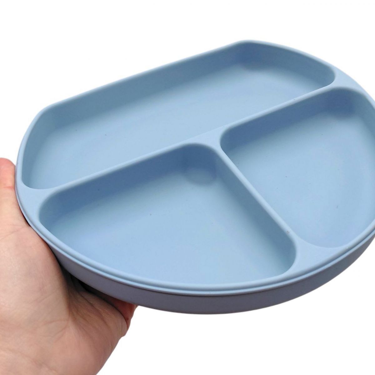 Тарілка секційна силікон (РОЖЕВА)  фото 2