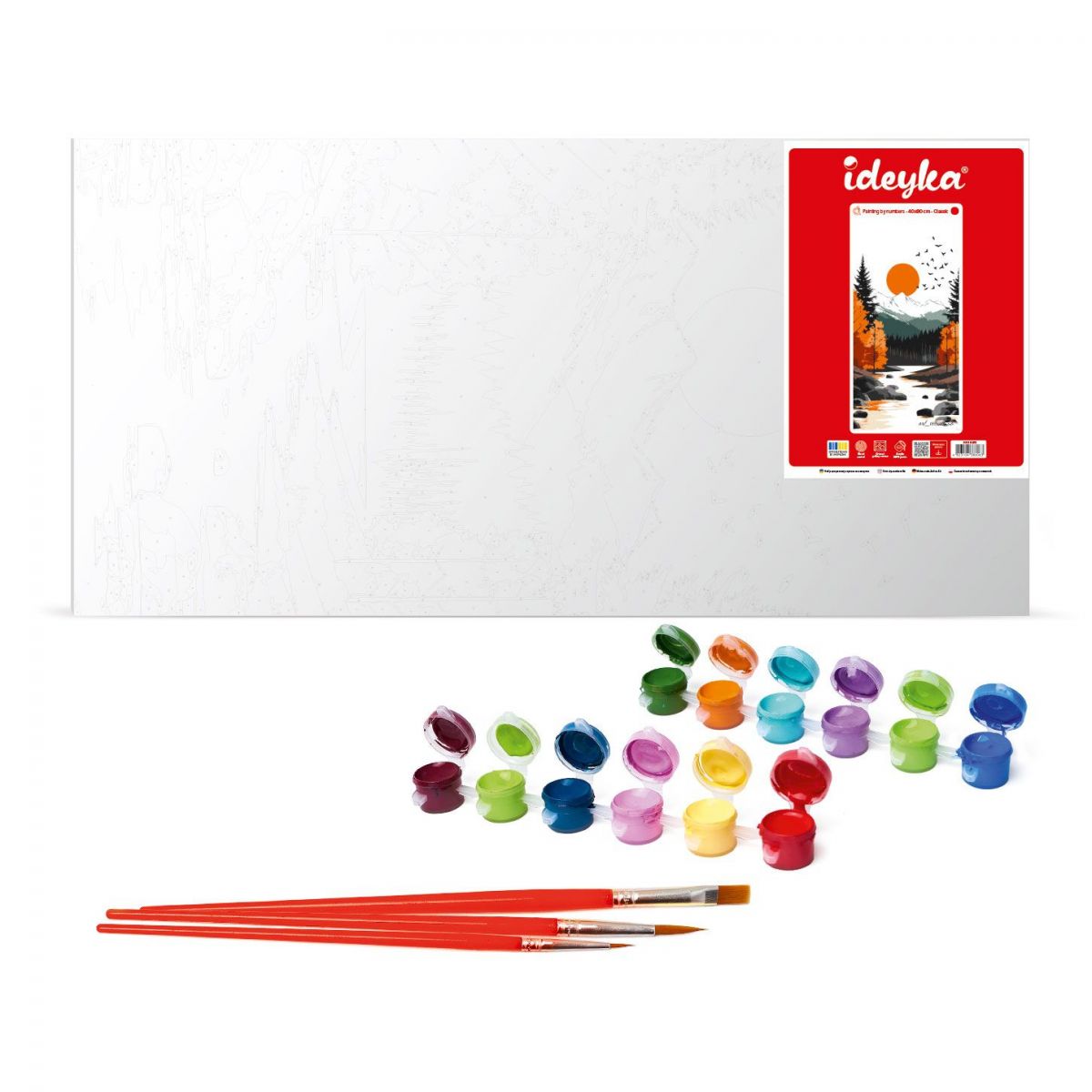 Картина по номерах з фарбами металік "Золотаві пелюстки" 40х80см  фото 2