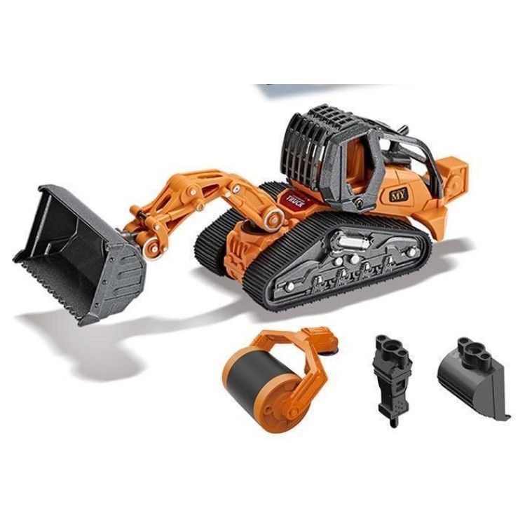 Металлический трактор с набором ковшей (7х12х17см)  фото 2