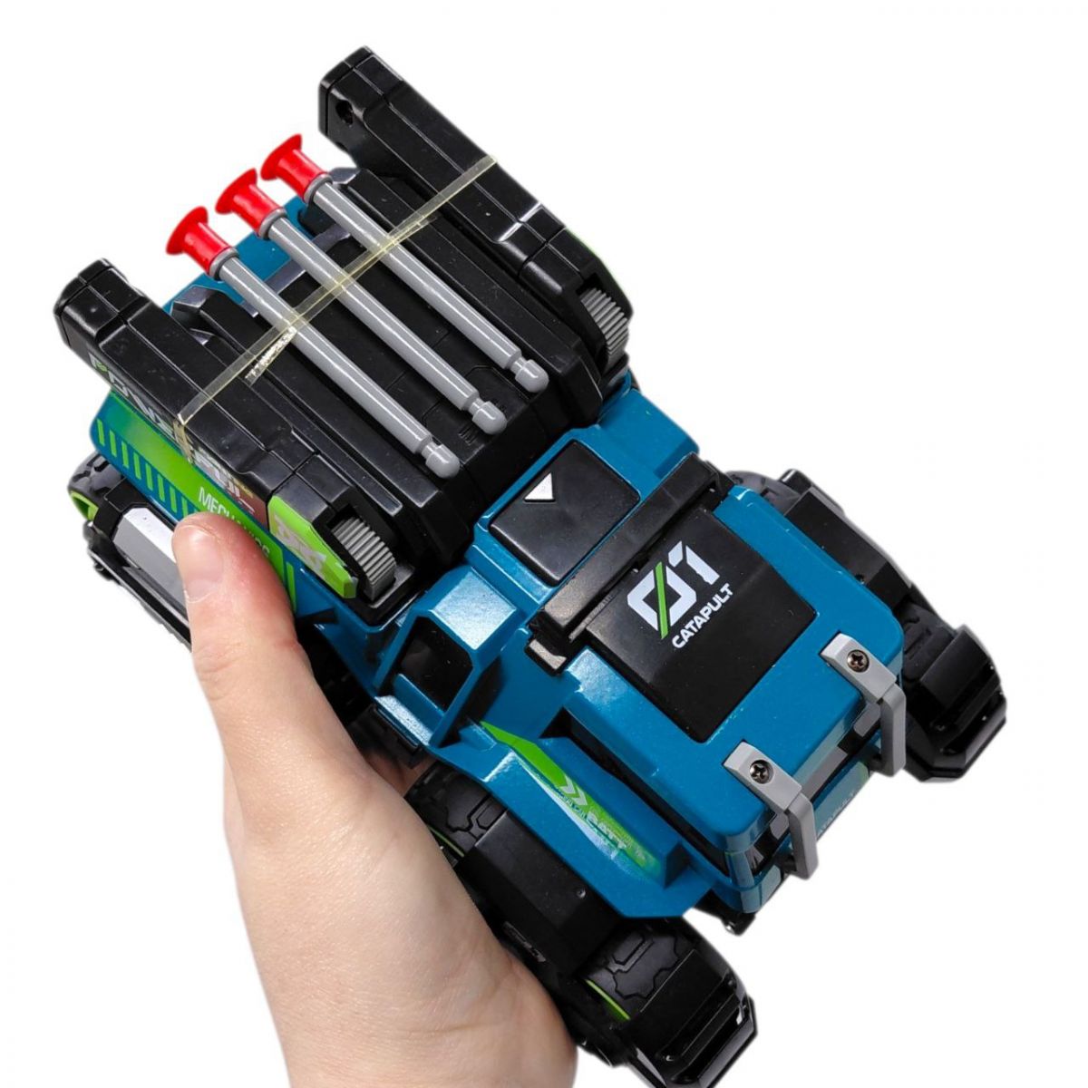 Инерционная металлическая машинка 3 в 1 с катапультой  фото 2