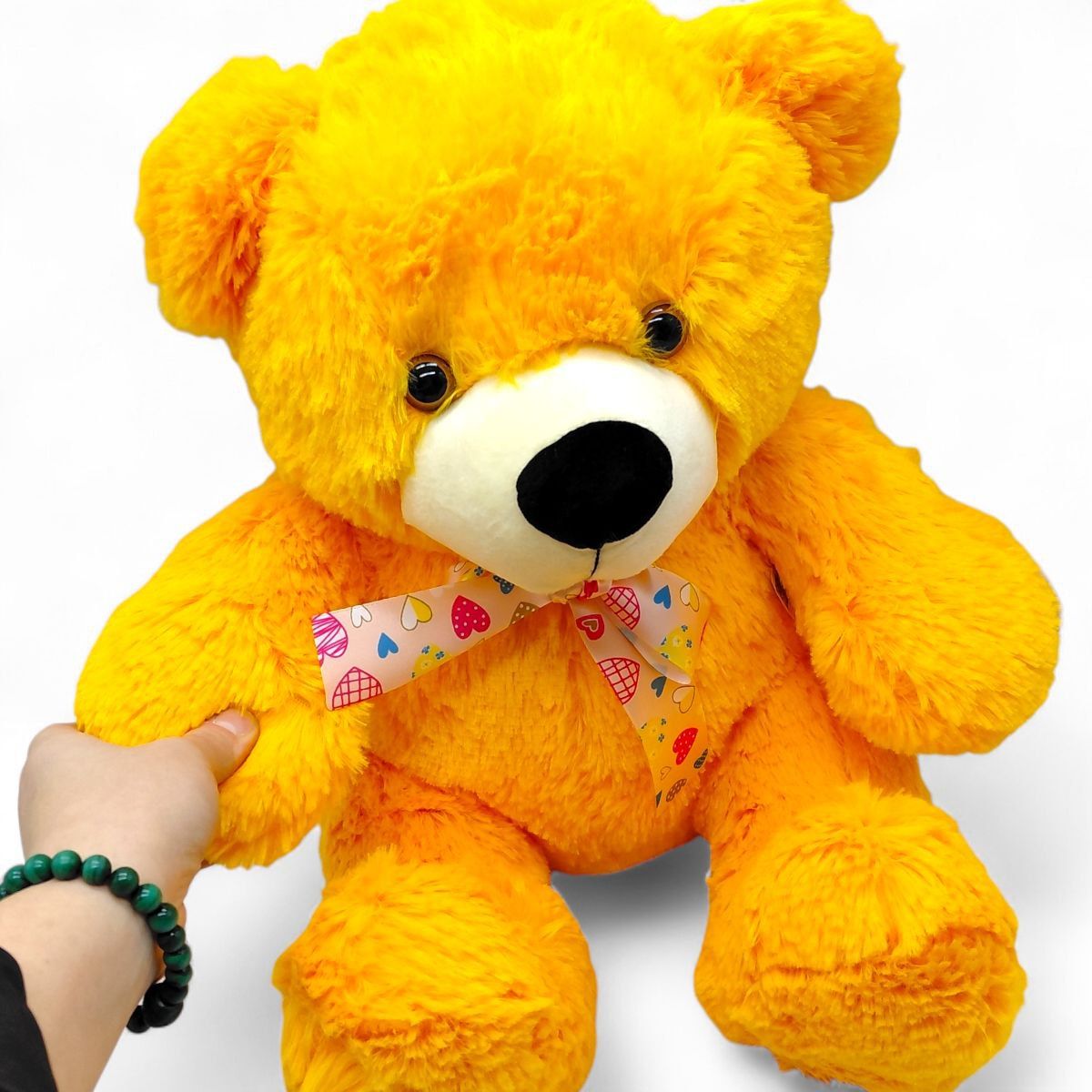 Мʼяка іграшка "Ведмедик Тедді" 60 см (ПОМАРАНЧЕВИЙ)  фото 2