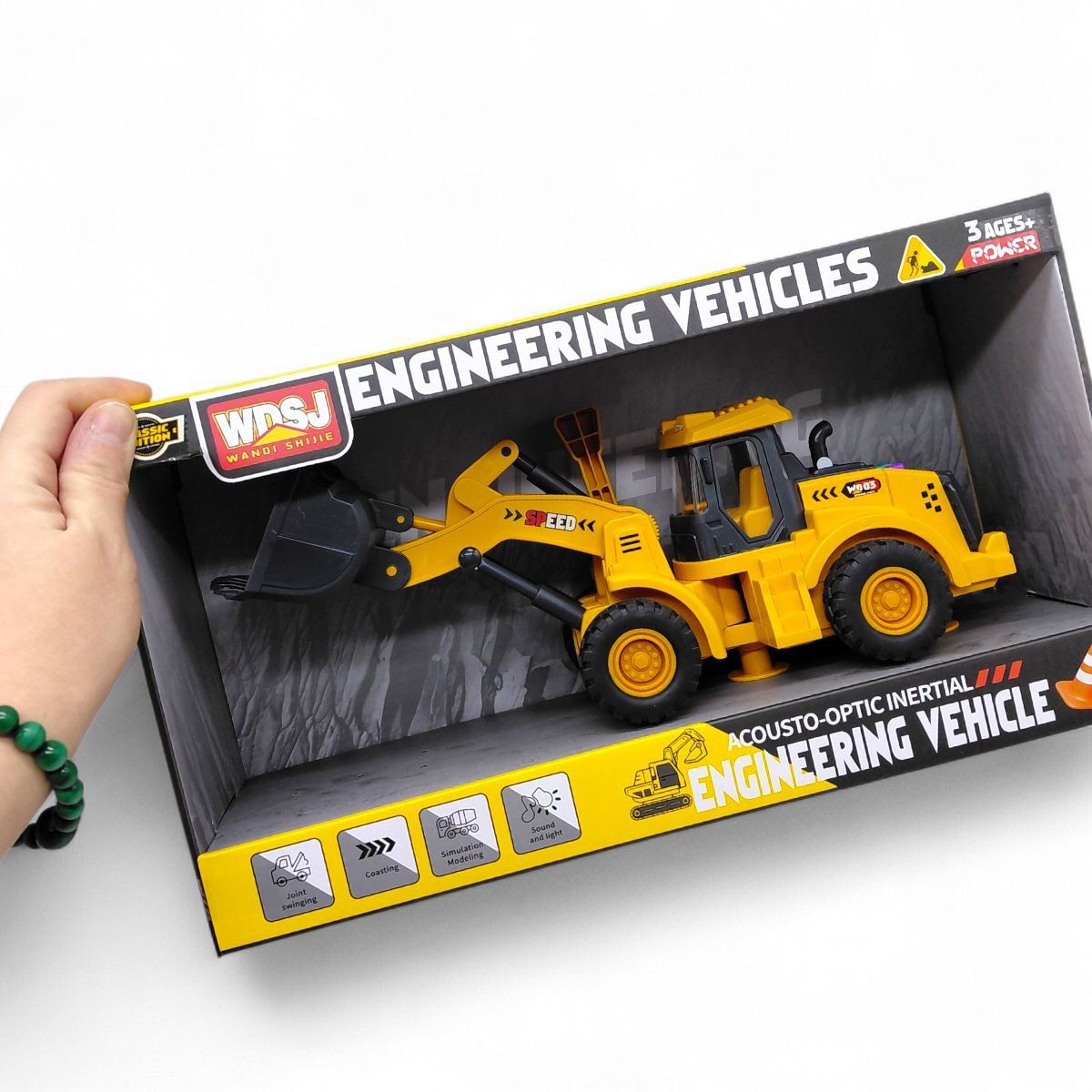 Іграшка будівельна машинка Бульдозер зі світлом і звуком масштаб 1:16  фото 2