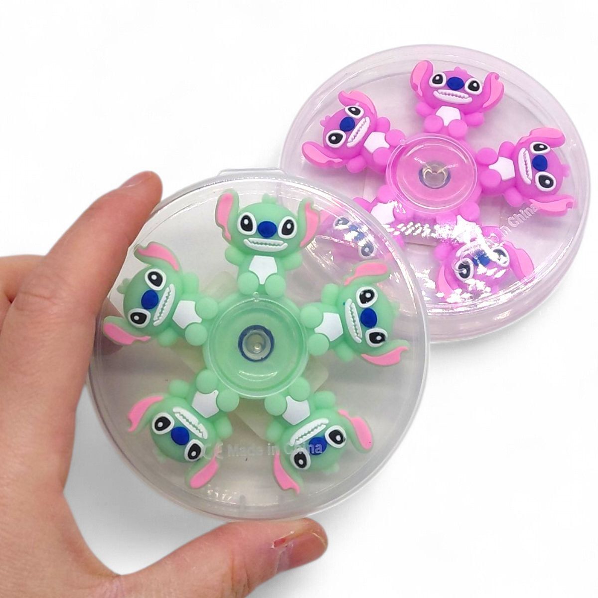 Спинер резиновый STITCH (МАЛИНОВЫЙ)  фото 2