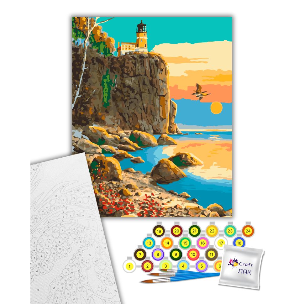 Картина за номерами "Маяк Спліт-Рок" 40x50 см  фото 2