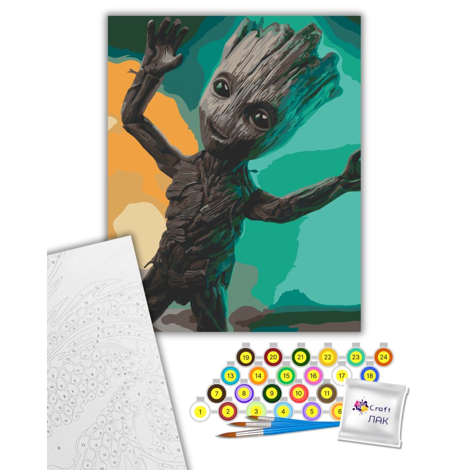 Картина за номерами "Грут танцює" 40х50 см  фото 2
