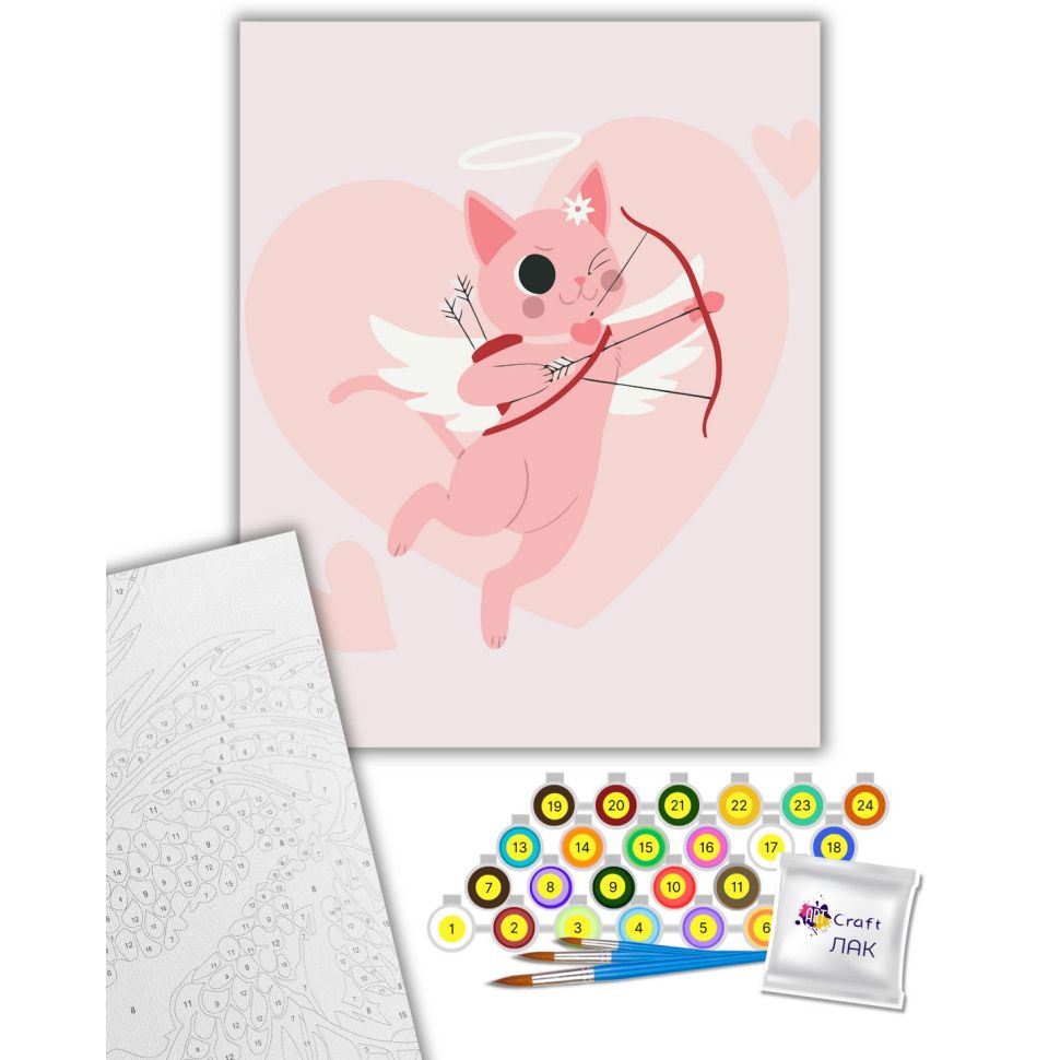 Картина за номерами "Хвостатий Купідон" 40х50 см  фото 2