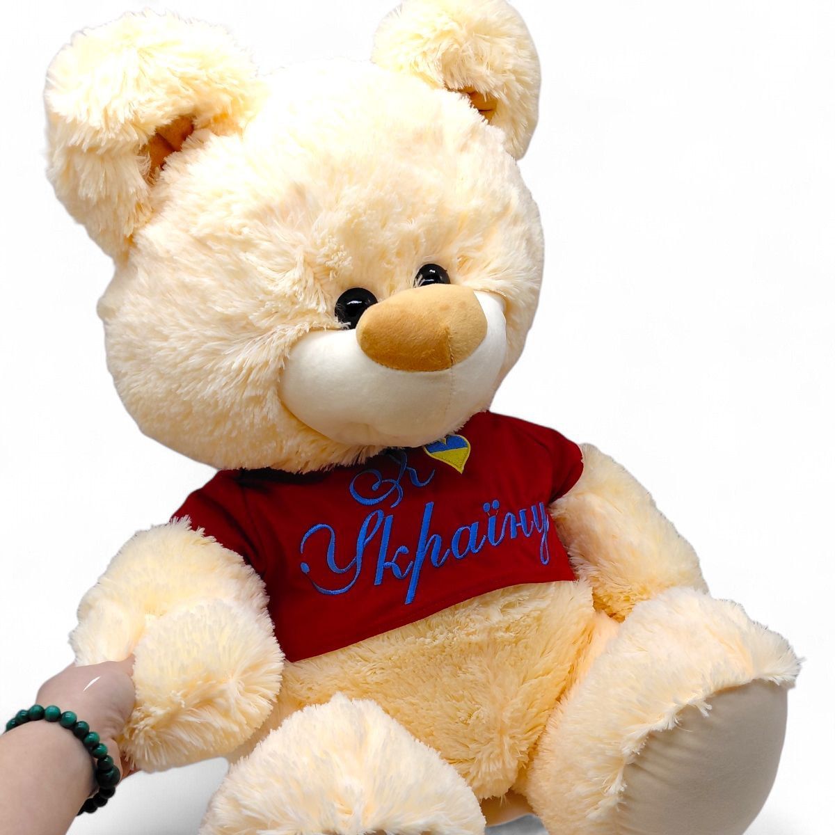 Мʼяка іграшка Ведмідь Буркотун висота 80 см (за стандартом 110 см) КРЕМОВИЙ  фото 2