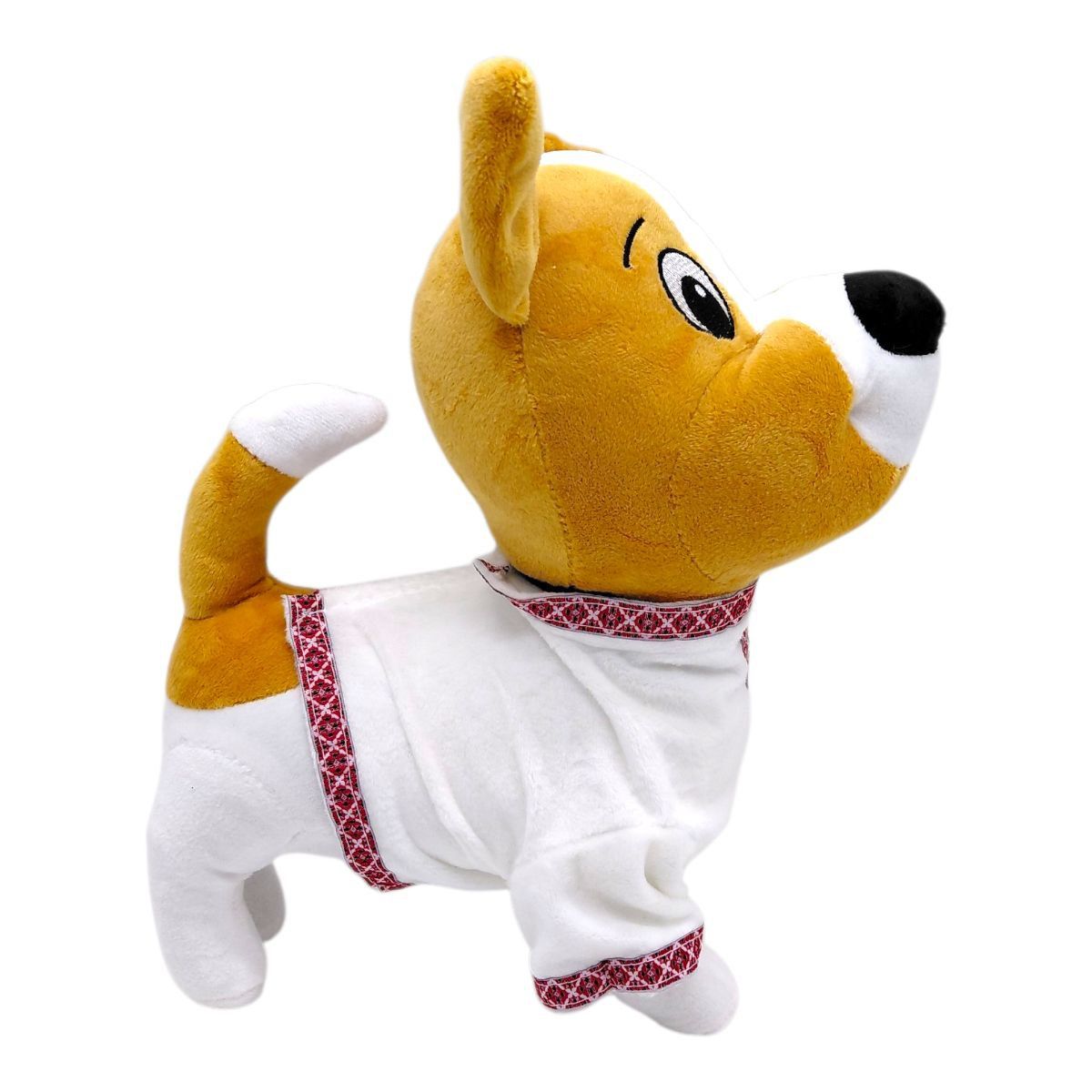 М'яка іграшка "Пес Патрон у вишиванці" 28 см (БІЛІЙ)  фото 2