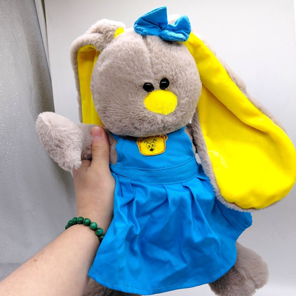 Мяка іграшка Зайка Соня 35 см (СІРИЙ)  фото 2