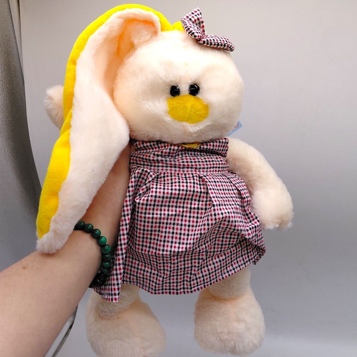 Мяка іграшка Зайка Соня 35 см (КРЕМОВА)  фото 2