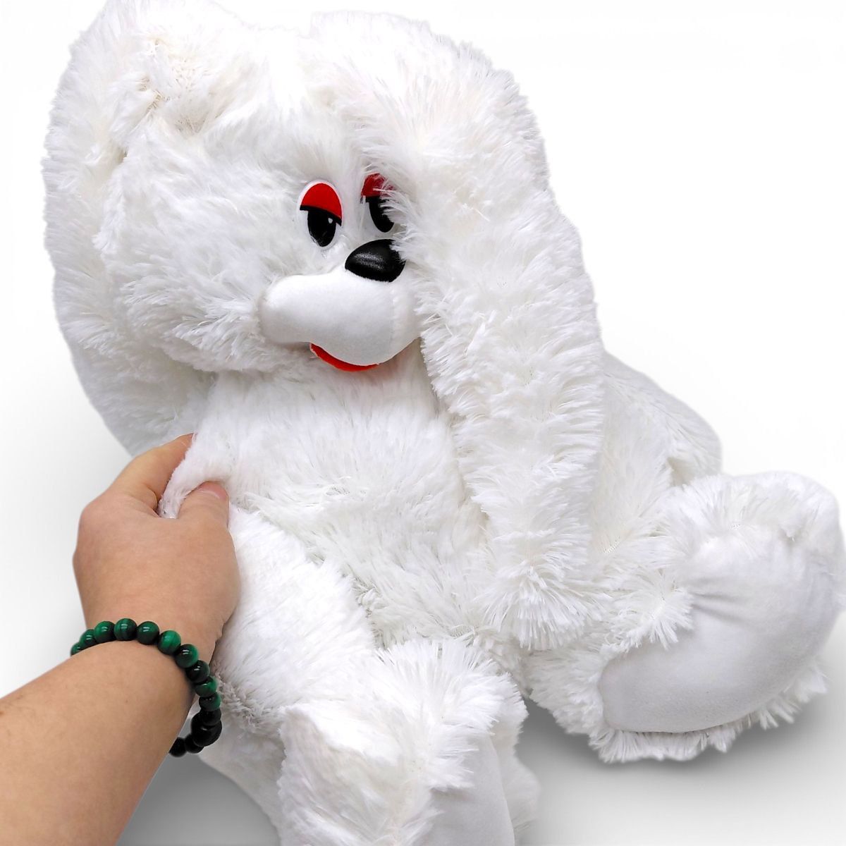 Мʼяка іграшка "Зайчик Сеня", 33 см, білий  фото 2