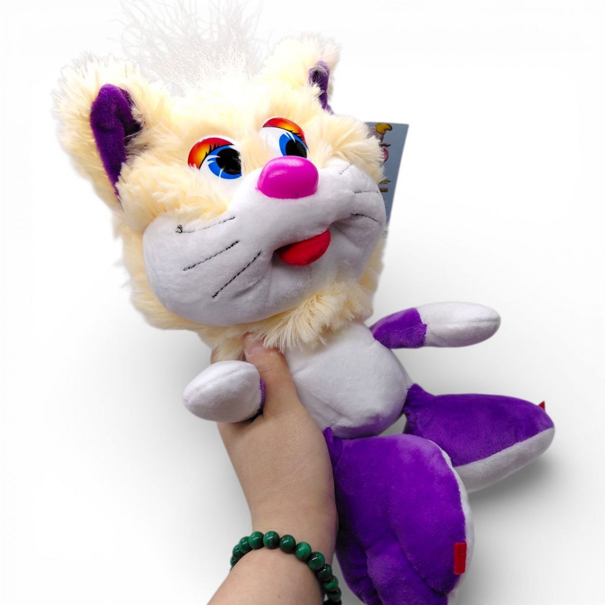 Мʼяка іграшка "Коротишка кіт", 14х20х24 (ФІОЛЕТОВИЙ)  фото 2