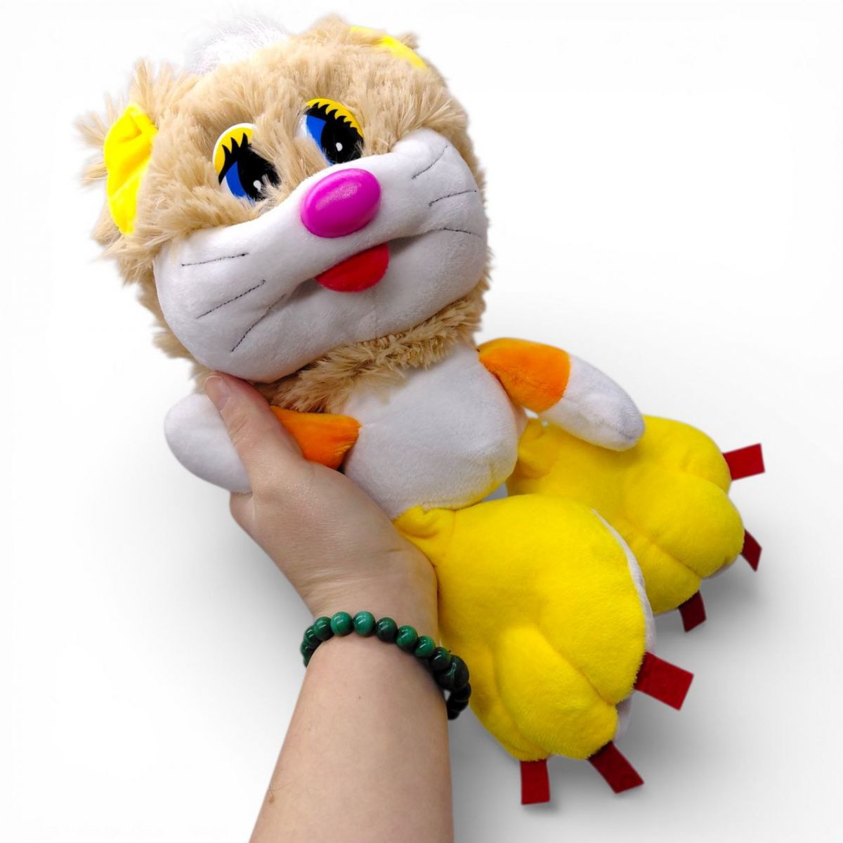 Мʼяка іграшка "Коротишка кіт", 14х20х24 (ЖОВТИЙ)  фото 2