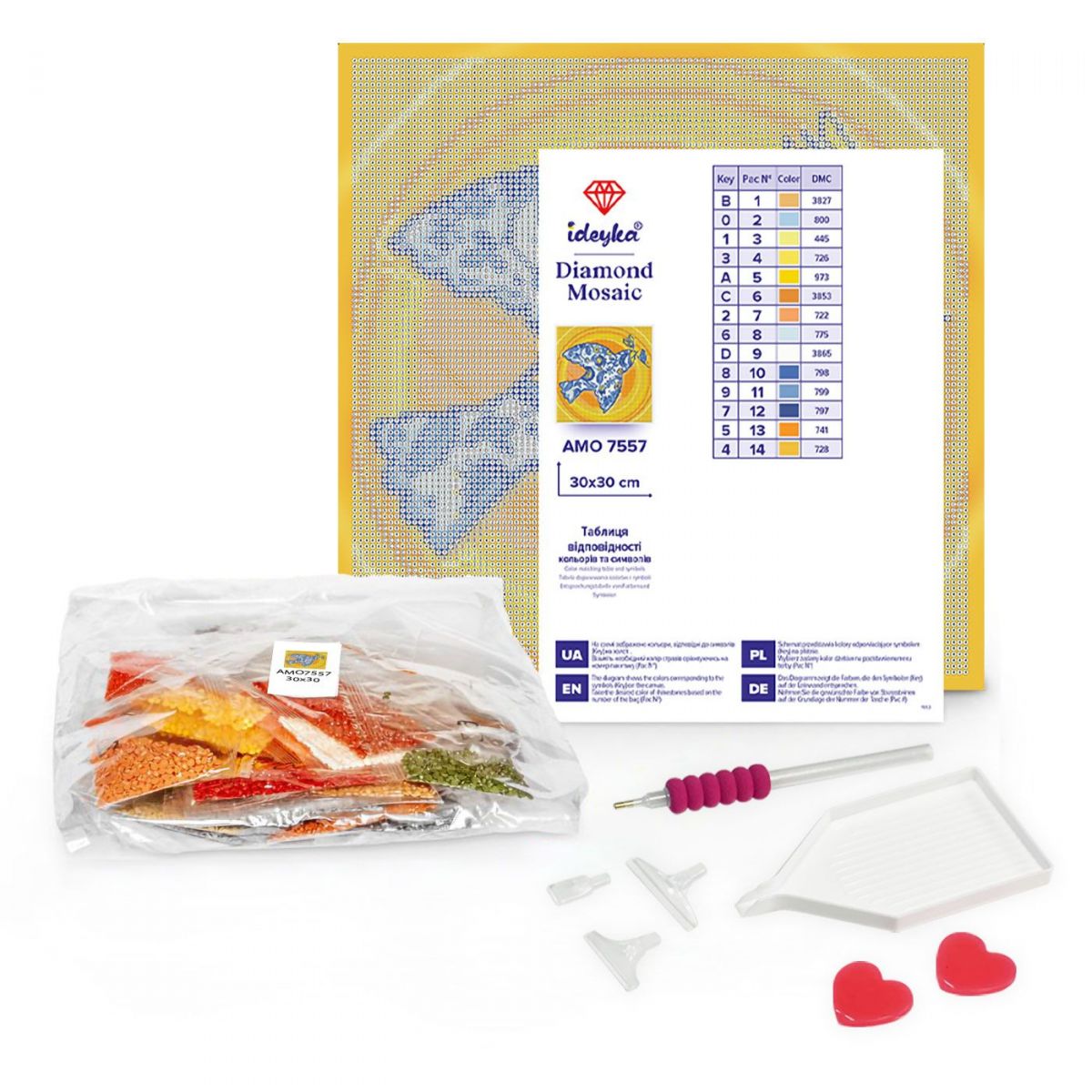 Алмазна мозаїка "Букет життя" 30х30 см  фото 2