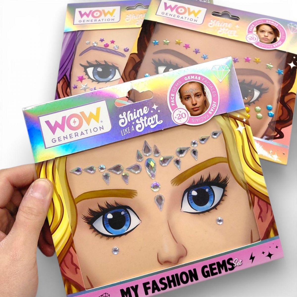 Набір стразів для обличчя МІС, (ФІОЛЕТОВІ)  фото 2