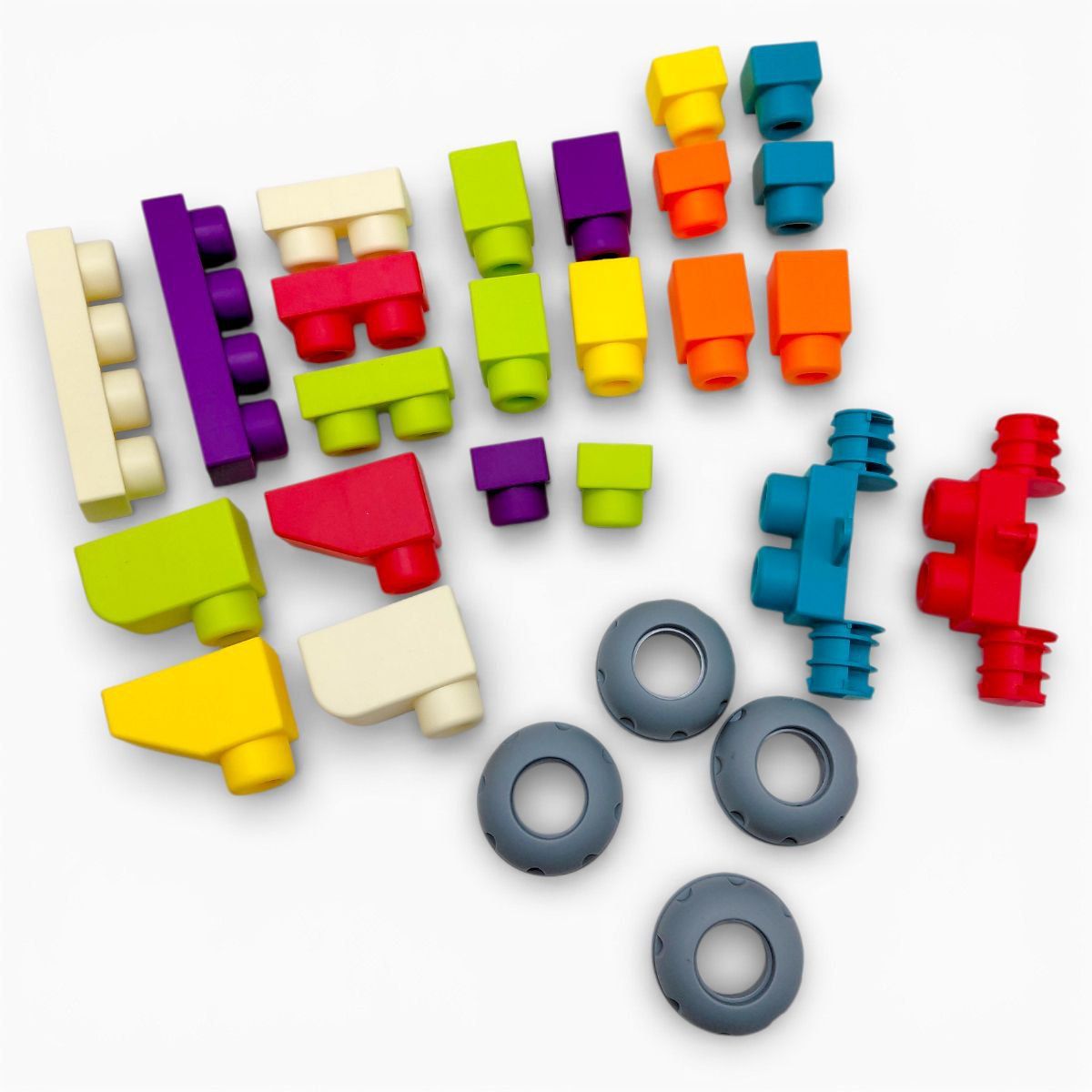 Конструктор, 30 деталей, м'який пластик (ЧЕРВОНИЙ)  фото 2